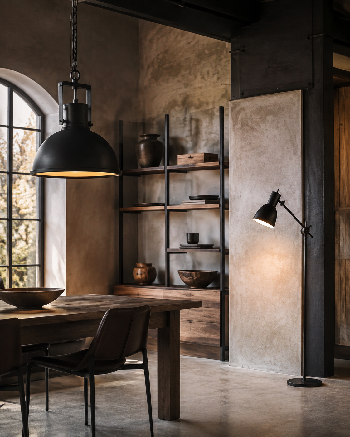 Industrial Leuchten in einem modernen Loft