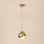 Goldene Glaskugel-Pendelleuchte, 1-flammige Ausführung