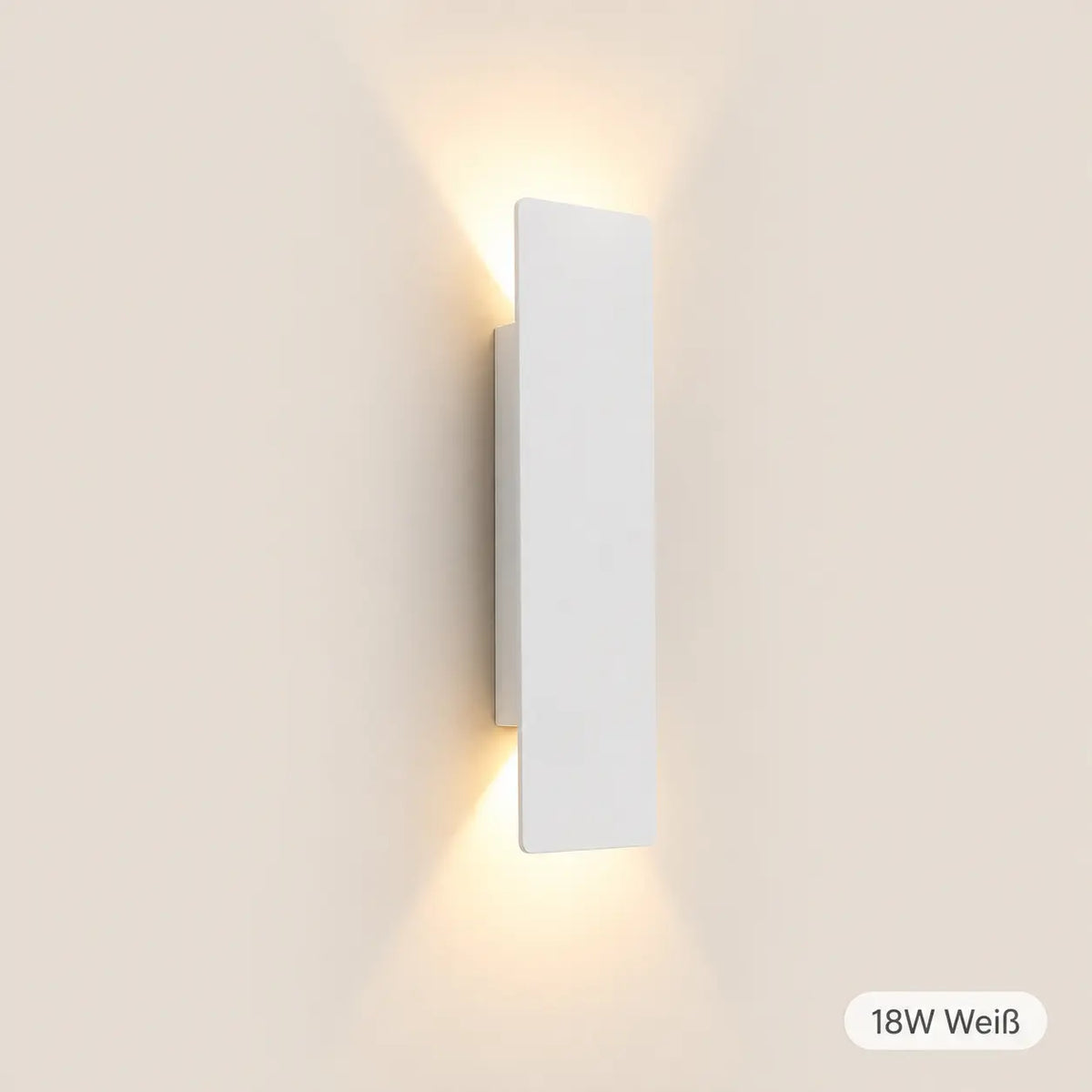 Weiße LED-Außenwandleuchte, 18 W, mit Licht nach oben und unten