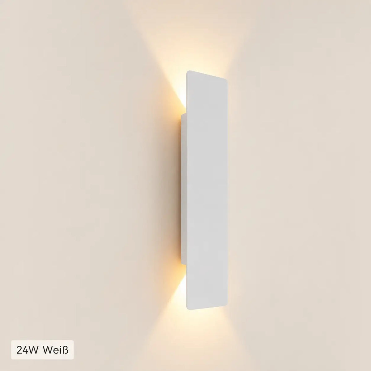 Weiße LED-Außenwandleuchte, 24 W, mit Licht nach oben und unten