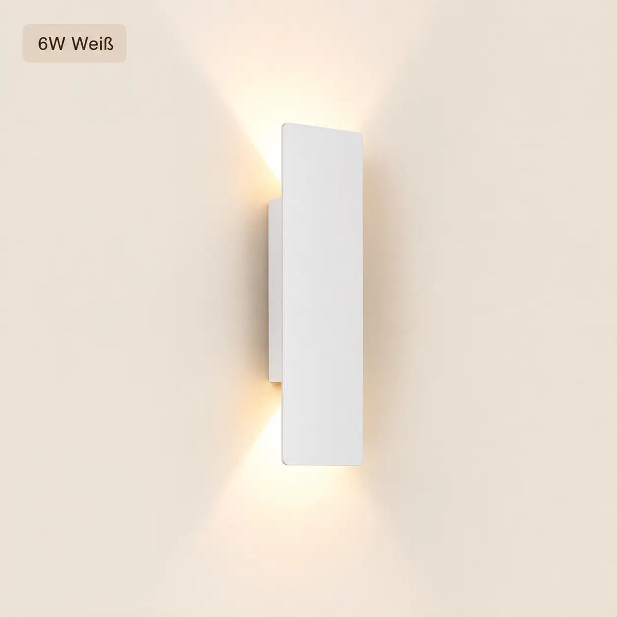 Weiße LED-Außenwandleuchte, 6 W, mit Licht nach oben und unten