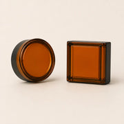 Amberfarbene LED-Wandleuchte in runder und eckiger Form
