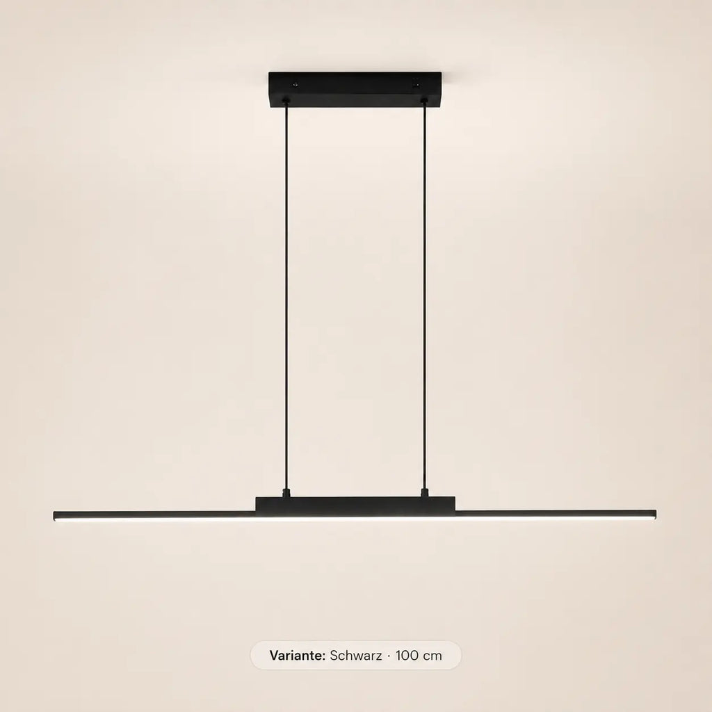 Variante der schwarzen LED-Pendelleuchte mit 100 cm Länge